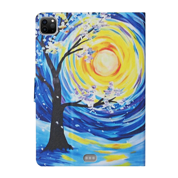 For iPad Pro 11 2024  Colored Drawing Pattern Flip Leather Smart Tablet Case(Starry Sky Tree) - iPad Pro 11 2024 Cases by buy2fix | Online Shopping UK | buy2fix