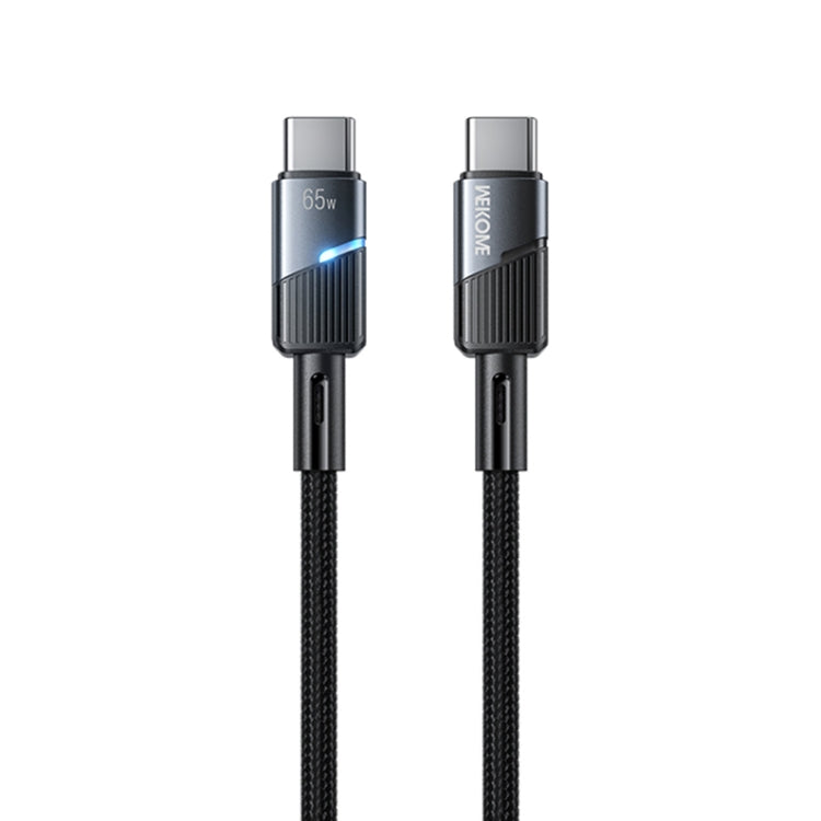 WK WDC-38 Intelligent Power-off 1m PD65W Type-C to Type-C Fast Charging Data Cable(Black) - USB-C & Type-C Cable by WK | Online Shopping UK | buy2fix