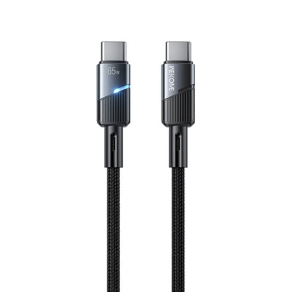 WK WDC-38 Intelligent Power-off 1m PD65W Type-C to Type-C Fast Charging Data Cable(Black) - USB-C & Type-C Cable by WK | Online Shopping UK | buy2fix
