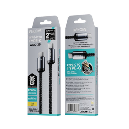 WK WDC-35 Raython Gen2 1m PD65W Type-C to Type-C Fast Charging Data Cable(Black) - USB-C & Type-C Cable by WK | Online Shopping UK | buy2fix