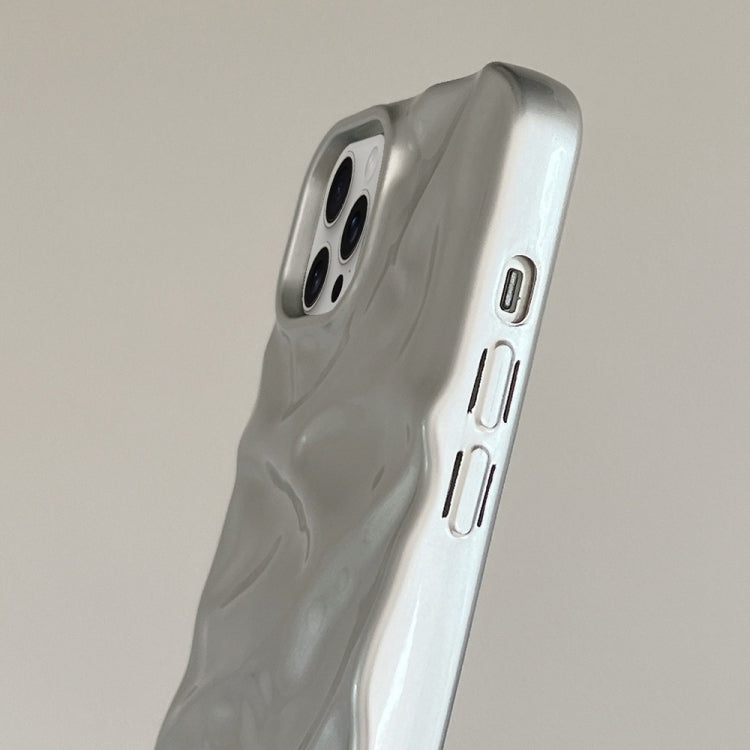 For iPhone 16 Pro Max Water Ripple Electroplating Paint TPU Phone Case(Silver) - iPhone 16 Pro Max Cases by buy2fix | Online Shopping UK | buy2fix