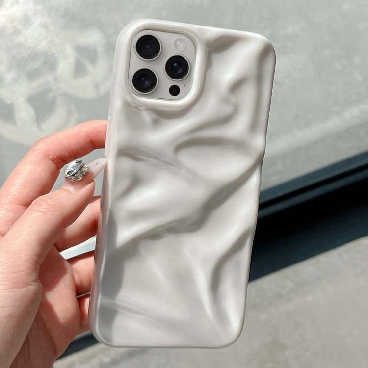 For iPhone 16 Pro Water Ripple Electroplating Paint TPU Phone Case(White) - iPhone 16 Pro Cases by buy2fix | Online Shopping UK | buy2fix