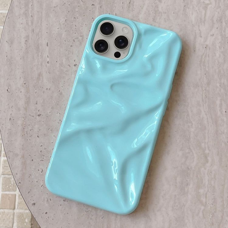 For iPhone 16 Pro Water Ripple Electroplating Paint TPU Phone Case(Sky Blue) - iPhone 16 Pro Cases by buy2fix | Online Shopping UK | buy2fix