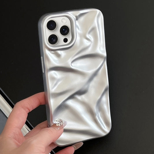 For iPhone 16 Pro Water Ripple Electroplating Paint TPU Phone Case(Silver) - iPhone 16 Pro Cases by buy2fix | Online Shopping UK | buy2fix