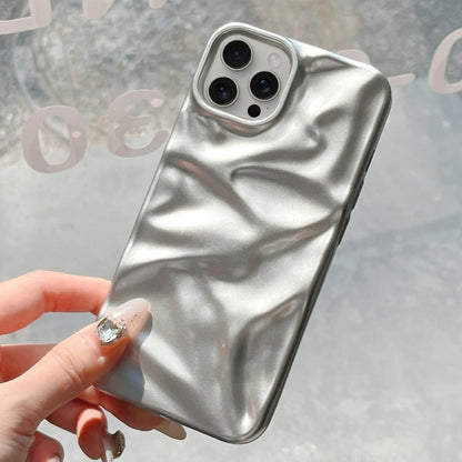 For iPhone 16 Pro Water Ripple Electroplating Paint TPU Phone Case(Silver) - iPhone 16 Pro Cases by buy2fix | Online Shopping UK | buy2fix