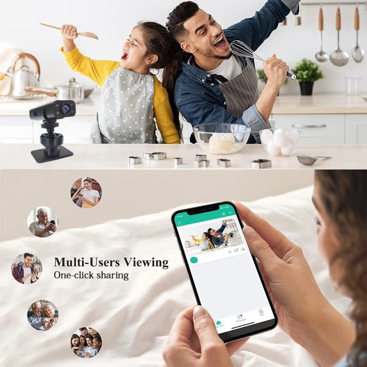 WK13 720P Smart Remote Wifi Camera Supports Infrared Night Vision(Black) - Wireless Camera by buy2fix | Online Shopping UK | buy2fix