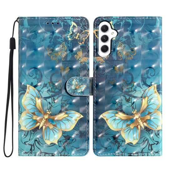 For Samsung Galaxy A36 5G 3D Pattern Leather Phone Case(3D Butterfly)