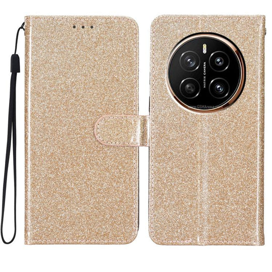 For Honor Magic7 Pro Glitter Powder Flip Leather Phone Case(Gold)