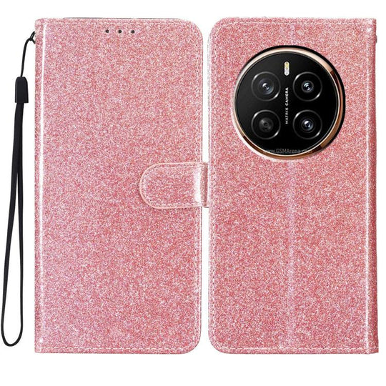 For Honor Magic7 Pro Glitter Powder Flip Leather Phone Case(Rose Gold)