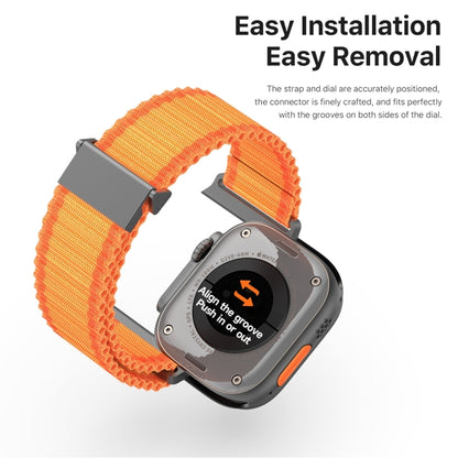 For Apple Watch SE 2023 44mm DUX DUCIS YC Series Ocean Nylon Watch Band(Orange) - Watch Bands by DUX DUCIS | Online Shopping UK | buy2fix