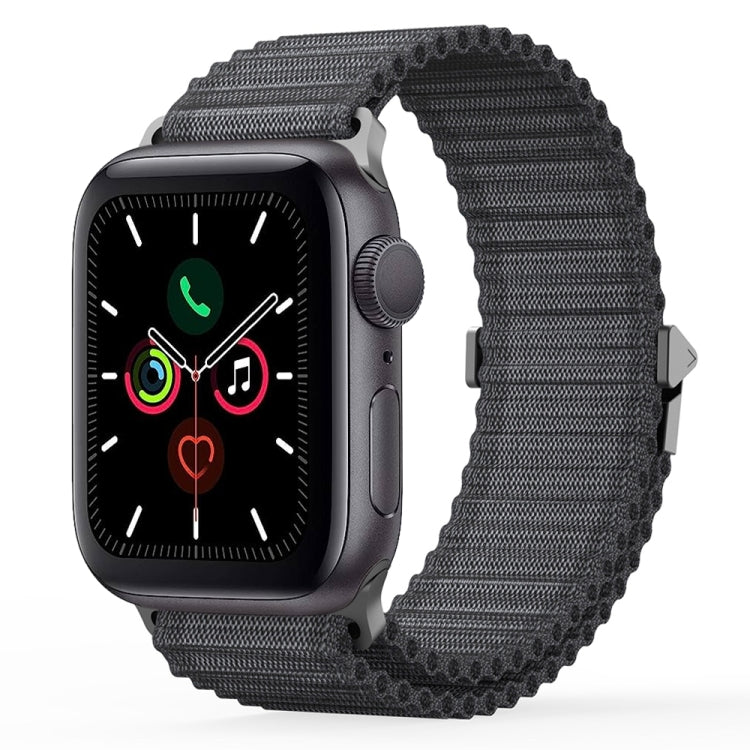 For Apple Watch Series 5 44mm DUX DUCIS YC Series Ocean Nylon Watch Band(Dark Grey) - Watch Bands by DUX DUCIS | Online Shopping UK | buy2fix