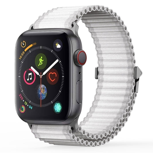 For Apple Watch Series 4 40mm DUX DUCIS YC Series Ocean Nylon Watch Band(White) - Watch Bands by DUX DUCIS | Online Shopping UK | buy2fix