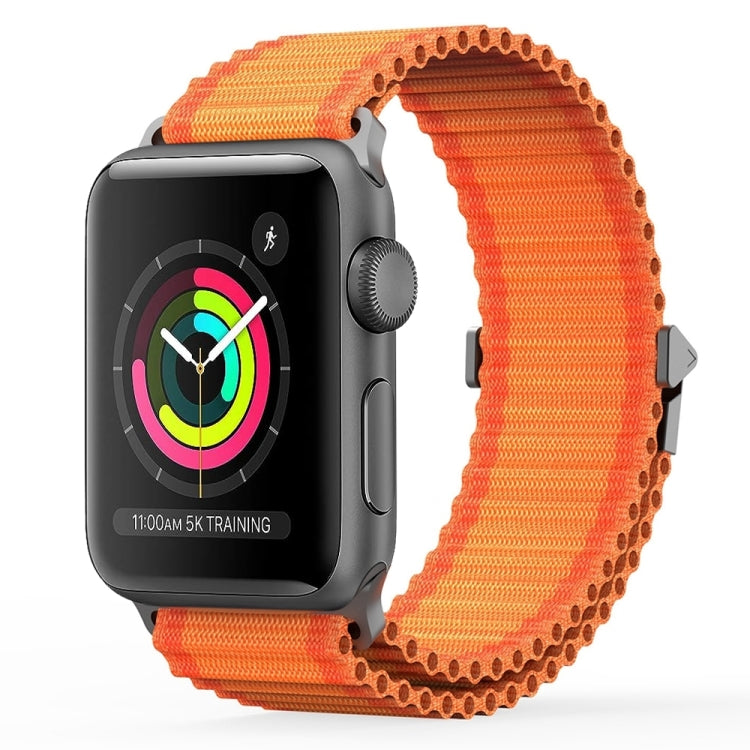 For Apple Watch Series 3 42mm DUX DUCIS YC Series Ocean Nylon Watch Band(Orange) - Watch Bands by DUX DUCIS | Online Shopping UK | buy2fix