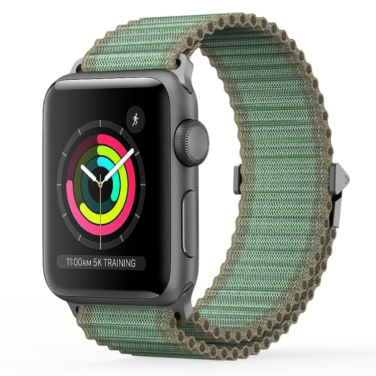 For Apple Watch Series 3 42mm DUX DUCIS YC Series Ocean Nylon Watch Band(Green) - Watch Bands by DUX DUCIS | Online Shopping UK | buy2fix