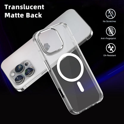 For iPhone 16 Pro Max Ice Color Magnetic Series Magsafe Magnetic PC Hybrid TPU Phone Case(Transparent) - iPhone 16 Pro Max Cases by buy2fix | Online Shopping UK | buy2fix