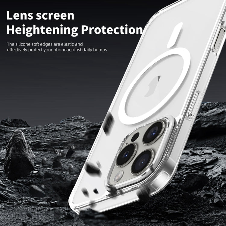 For iPhone 16 Pro Ice Color Magnetic Series Magsafe Magnetic PC Hybrid TPU Phone Case(Transparent) - iPhone 16 Pro Cases by buy2fix | Online Shopping UK | buy2fix