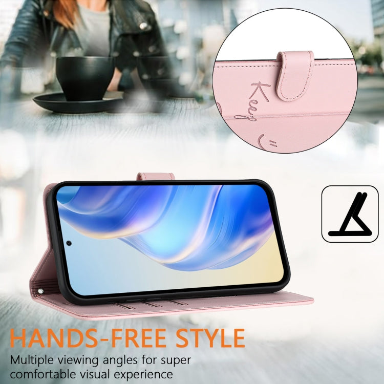 For Ulefone Note 18 Ultra 5G Smile Embossing RFID Leather Phone Case(Pink) by buy2fix