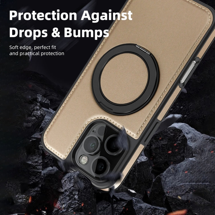 For iPhone 16 Pro Max Yashi 360 Degree Rotating MagSafe Holder Phone Case(Desert Gold) - iPhone 16 Pro Max Cases by buy2fix | Online Shopping UK | buy2fix
