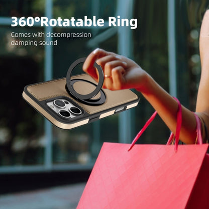 For iPhone 16 Pro Yashi 360 Degree Rotating MagSafe Holder Phone Case(Desert Gold) - iPhone 16 Pro Cases by buy2fix | Online Shopping UK | buy2fix