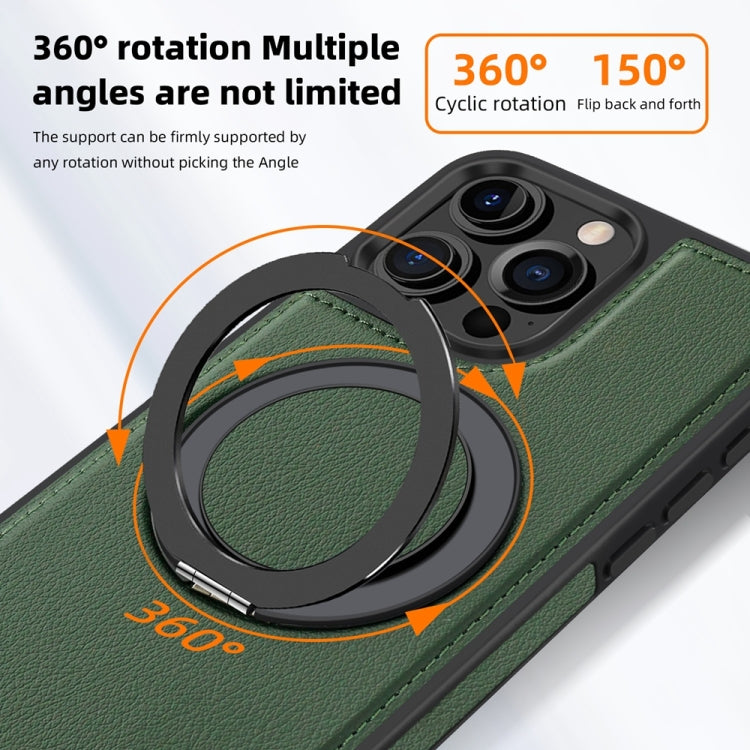 For iPhone 16 Yashi 360 Degree Rotating MagSafe Holder Phone Case(Dark Green) - iPhone 16 Cases by buy2fix | Online Shopping UK | buy2fix