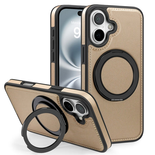 For iPhone 16 Yashi 360 Degree Rotating MagSafe Holder Phone Case(Desert Gold) - iPhone 16 Cases by buy2fix | Online Shopping UK | buy2fix
