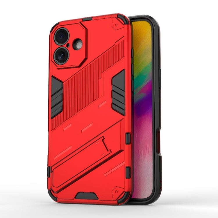 For iPhone 16 Plus Punk Armor 2 in 1 PC + TPU Phone Case with Holder(Red) - iPhone 16 Plus Cases by buy2fix | Online Shopping UK | buy2fix