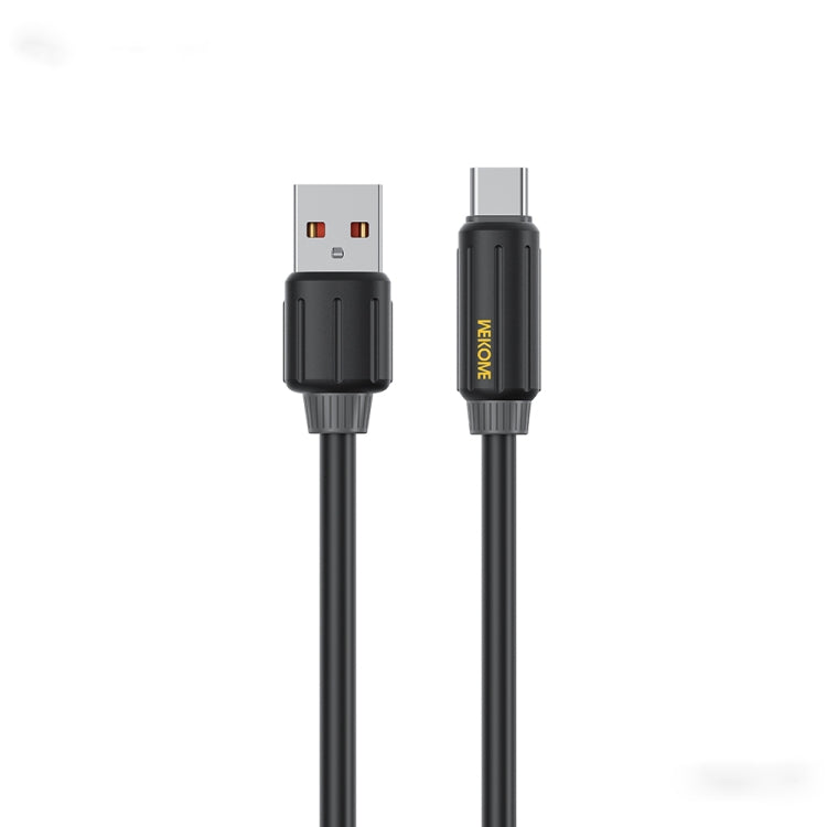 WK WDC-27a Elastic Genuine Silicone 1m 66W USB to Type-C Fast Charging Data Cable(Black) - USB-C & Type-C Cable by WK | Online Shopping UK | buy2fix