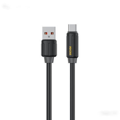 WK WDC-27a Elastic Genuine Silicone 1m 66W USB to Type-C Fast Charging Data Cable(Black) - USB-C & Type-C Cable by WK | Online Shopping UK | buy2fix