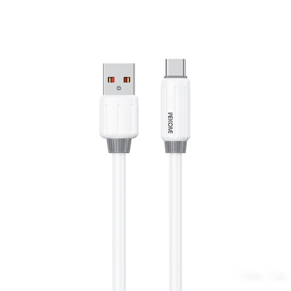 WK WDC-27a Elastic Genuine Silicone 1m 66W USB to Type-C Fast Charging Data Cable(White) - USB-C & Type-C Cable by WK | Online Shopping UK | buy2fix