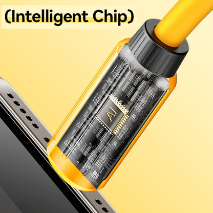 WK WDC-27a Elastic Genuine Silicone 1m 66W USB to Type-C Fast Charging Data Cable(Yellow) - USB-C & Type-C Cable by WK | Online Shopping UK | buy2fix