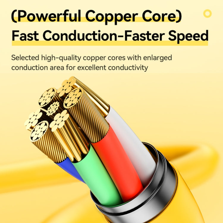 WK WDC-27a Elastic Genuine Silicone 1m 66W USB to Type-C Fast Charging Data Cable(Yellow) - USB-C & Type-C Cable by WK | Online Shopping UK | buy2fix