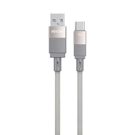 WK WDC-45 Magneto Series 1m 66W USB to Type-C Fast Charging Magnetic Data Cable(Grey) - USB-C & Type-C Cable by WK | Online Shopping UK | buy2fix
