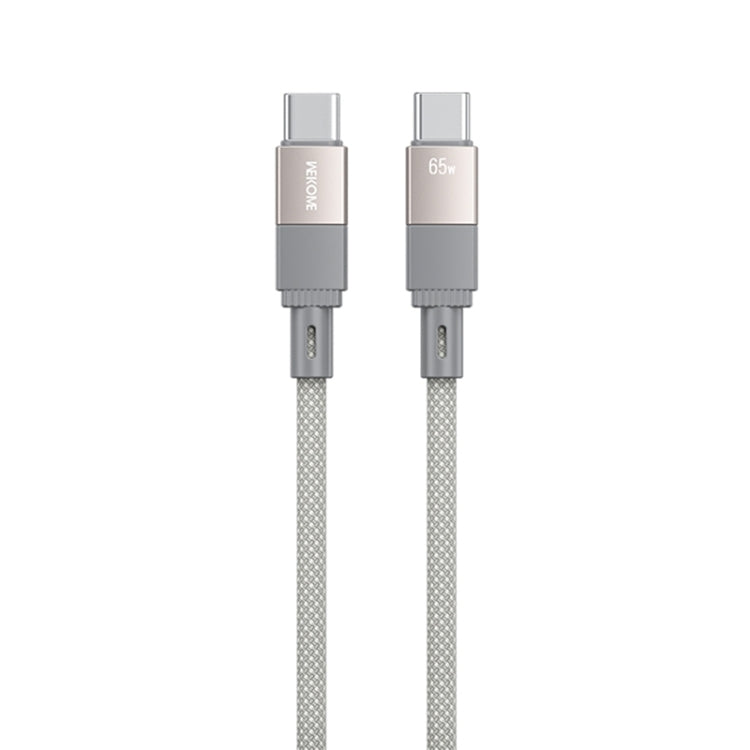 WK WDC-46 Magneto Series 1m 65W Type-C to Type-C Fast Charging Magnetic Data Cable(Grey) - USB-C & Type-C Cable by WK | Online Shopping UK | buy2fix