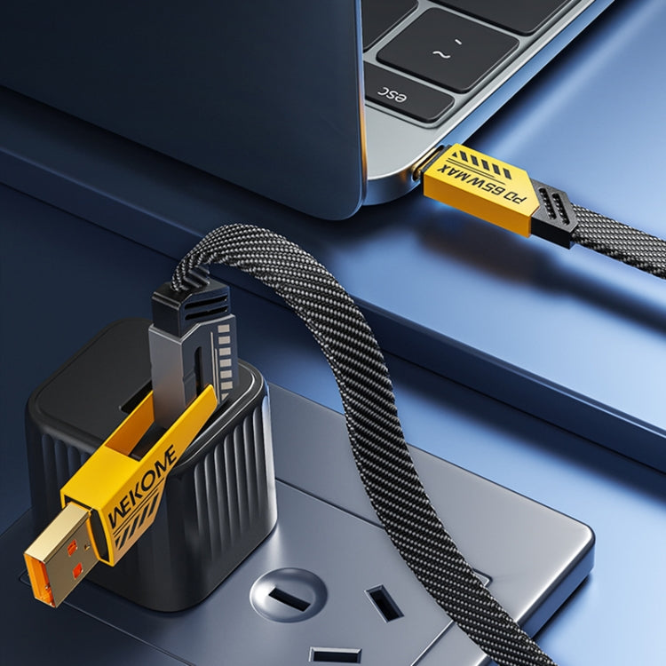 WK WDC-26 1.2m 65W USB / Type-C to Type-C / 8 Pin Magnetic Fast Charging Data Cable(Yellow) - Multifunction Cable by WK | Online Shopping UK | buy2fix