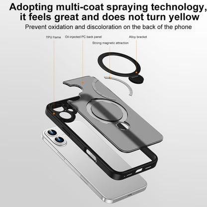 For iPhone 11 Matte Texture 360 Degree Rotary Tone Holder MagSafe Phone Case(Titanium Gold) - iPhone 11 Cases by buy2fix | Online Shopping UK | buy2fix