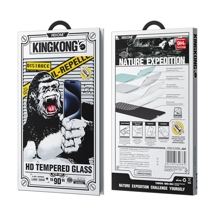 For iPhone 16 Pro Max WK WTP-087 Space King Kong 9D Curved HD Tempered Glass Screen Protector - iPhone 16 Pro Max Tempered Glass by WK | Online Shopping UK | buy2fix