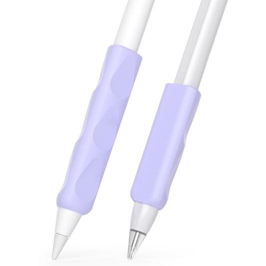 For Apple Pencil & Huawei M-Pencil Series Universal Stylus Silicone Protective Grip Cover(Purple) - Pencil Accessories by buy2fix | Online Shopping UK | buy2fix