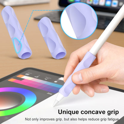 For Apple Pencil & Huawei M-Pencil Series Universal Stylus Silicone Protective Grip Cover(Blue) - Pencil Accessories by buy2fix | Online Shopping UK | buy2fix