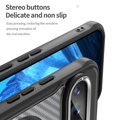 For Google Pixel 9 Pro / 9 Carbon Fiber Texture MagSafe Translucent Phone Case(Black) by buy2fix
