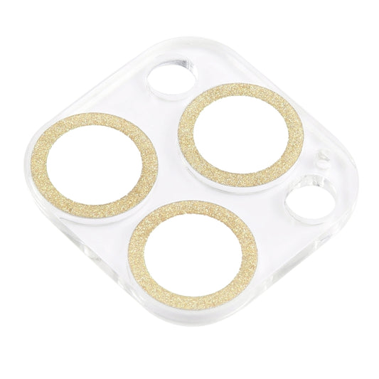 For iPhone 16 Pro / 16 Pro Max Glitter Ring Tempered Glass Camera Lens Film(Gold) by buy2fix