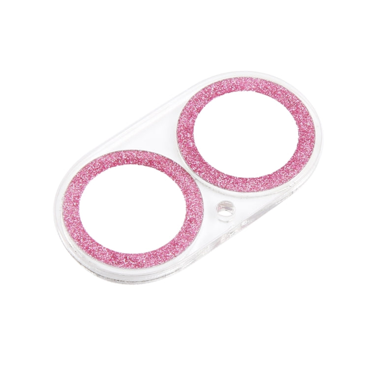 For iPhone 16 / 16 Plus Glitter Ring Tempered Glass Camera Lens Film(Pink) - iPhone 16 Plus Tempered Glass by buy2fix | Online Shopping UK | buy2fix