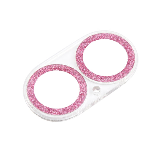 For iPhone 16 / 16 Plus Glitter Ring Tempered Glass Camera Lens Film(Pink) by buy2fix