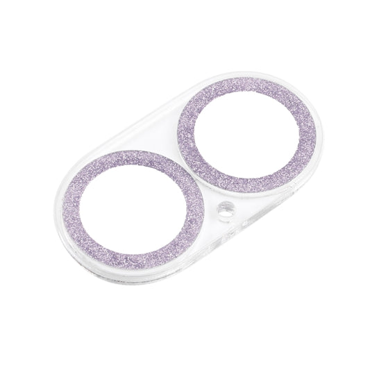 For iPhone 16 / 16 Plus Glitter Ring Tempered Glass Camera Lens Film(Purple) by buy2fix