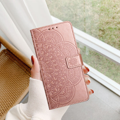 For Google Pixel 9 Pro XL Flower Embossed Leather Phone Case(Rose Gold) - Google Cases by buy2fix | Online Shopping UK | buy2fix