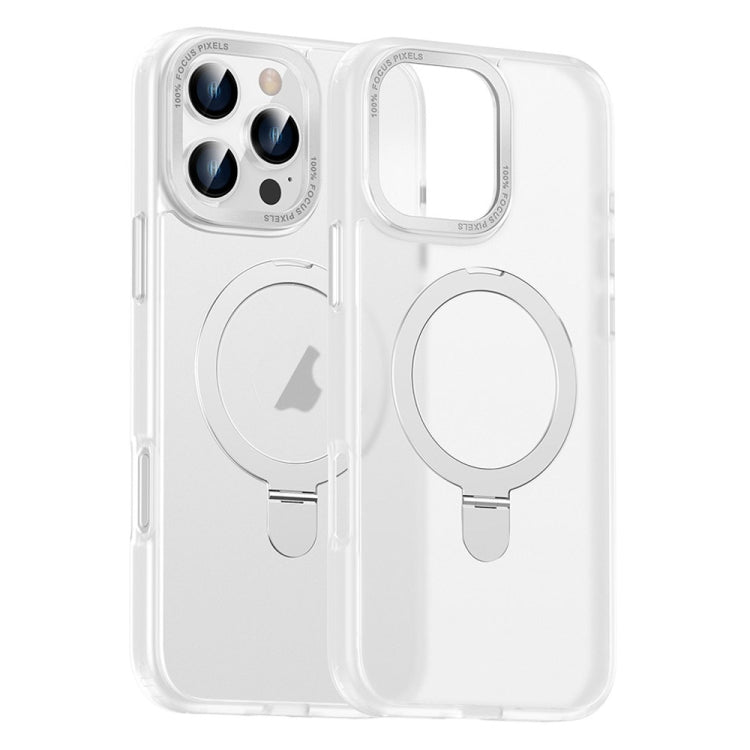 For iPhone 16 Pro Max Skin Feel MagSafe Magnetic Holder Phone Case(Transparent) - iPhone 16 Pro Max Cases by buy2fix | Online Shopping UK | buy2fix