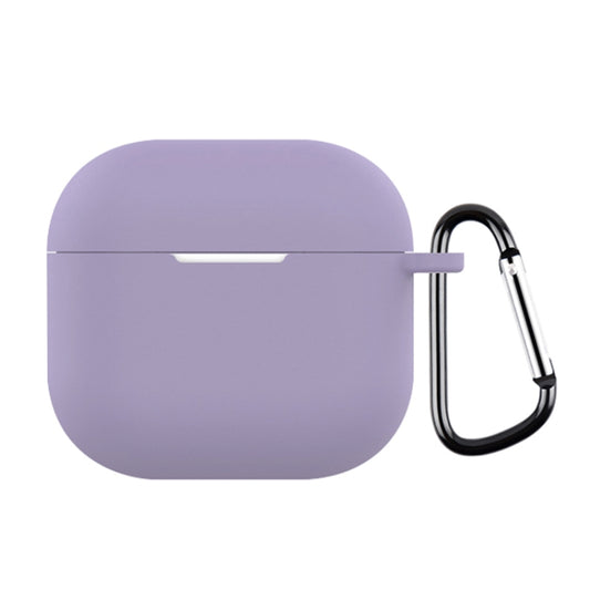 For AirPods 4 Silicone Earphone Protective Case with Hook(Lavender) - For AirPods 4 by buy2fix | Online Shopping UK | buy2fix