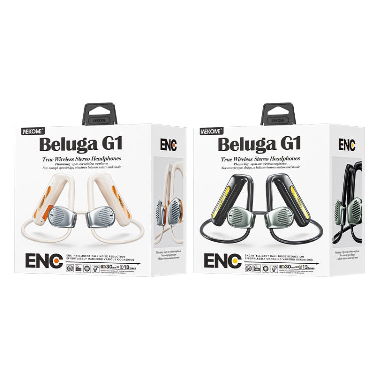 WEKOME Beluga G1 PhanWing Open-ear True Wireless Stereo Bluetooth Earphones(Black) - Sport Earphone by WK | Online Shopping UK | buy2fix