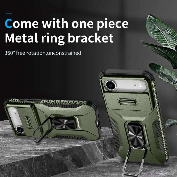 For iPhone Air Sliding Camshield Holder Phone Case(Alpine Green) - iPhone Air Cases by buy2fix | Online Shopping UK | buy2fix