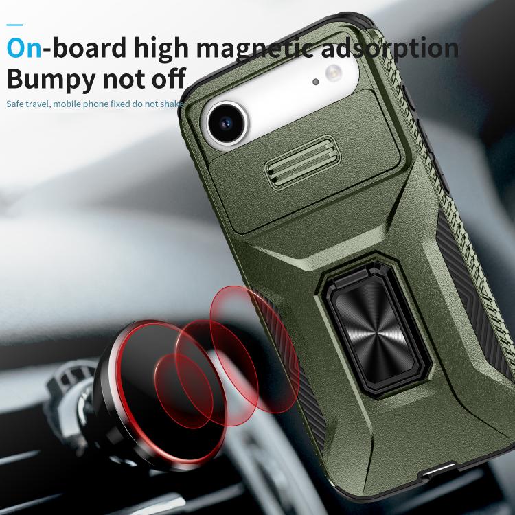 For iPhone Air Sliding Camshield Holder Phone Case(Alpine Green) - iPhone Air Cases by buy2fix | Online Shopping UK | buy2fix