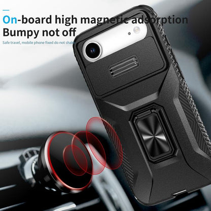 For iPhone Air Sliding Camshield Holder Phone Case(Black) - iPhone Air Cases by buy2fix | Online Shopping UK | buy2fix